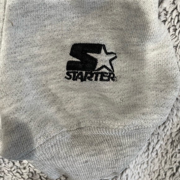 RARE VINTAGE Notre Dame Fighting Irish STARTER XL hooded sweatshirt leprechaun - Picture 7 of 13